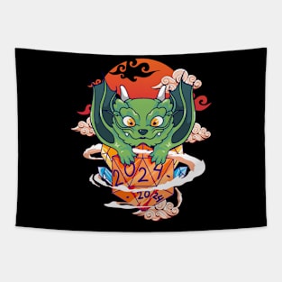 Chinese New Year 2024 Year of The Dragon Dice Tapestry