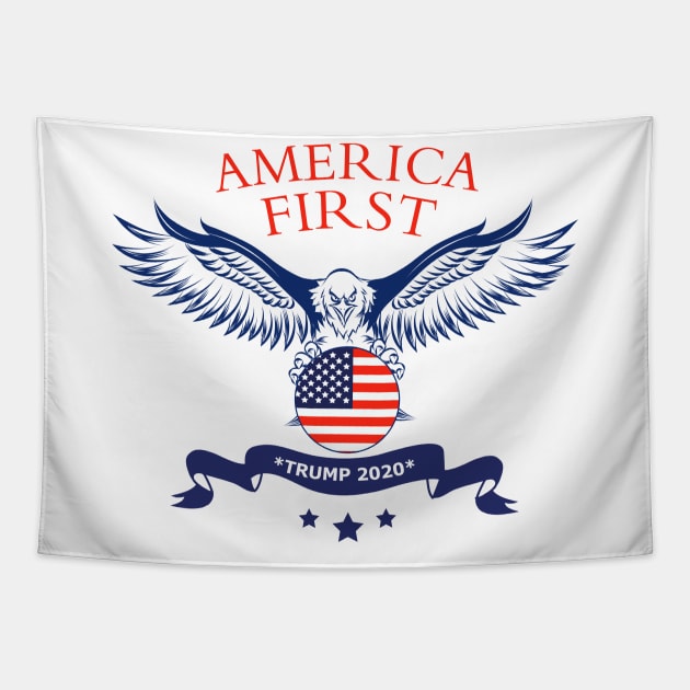 America First Trump 2020 Tapestry by MultiiDesign
