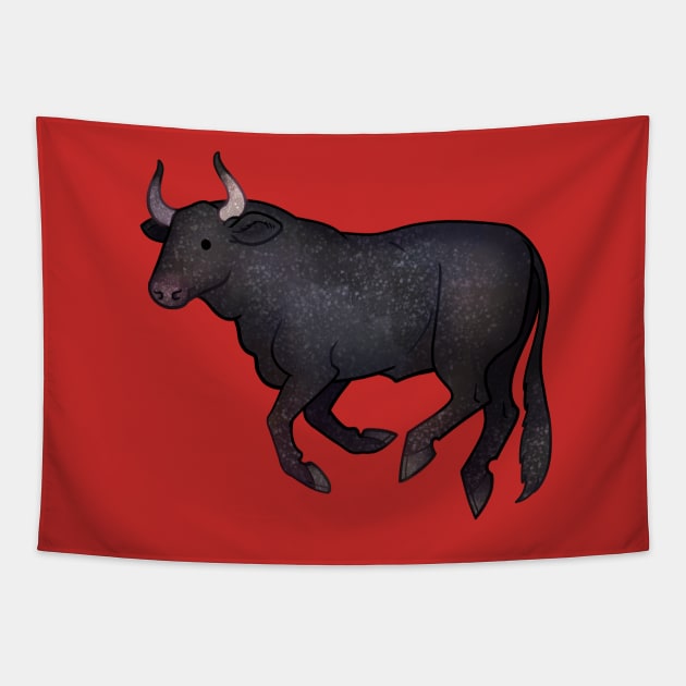 Cozy Bull Tapestry by Phoenix Baldwin