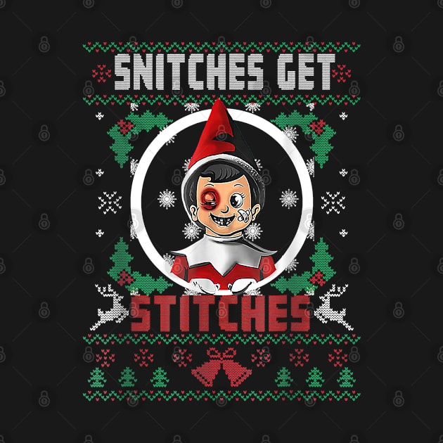 Christmas Snitches Tee get stitches funny X-mas by waterbrookpanders