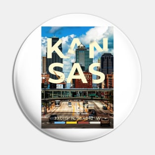 Kansas Travel poster Pin