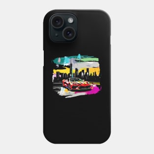 C8 Corvette Supercar Racecar New York Skyline muscle car sportscar Corvette C8 Phone Case