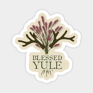 Blessed Yule - Herbs and Antlers Magnet