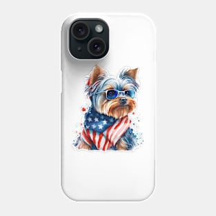 4th of July Yorkshire Terrier #5 Phone Case