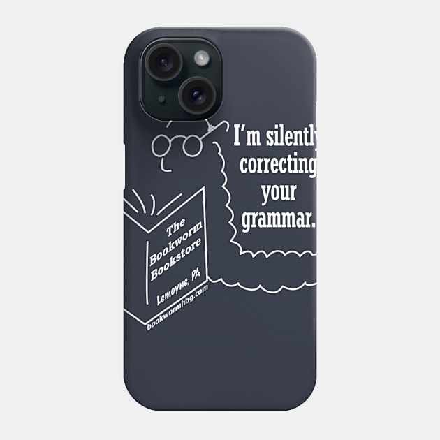 The Bookworm: Silently Correcting your Grammar Phone Case by MarcusCreative