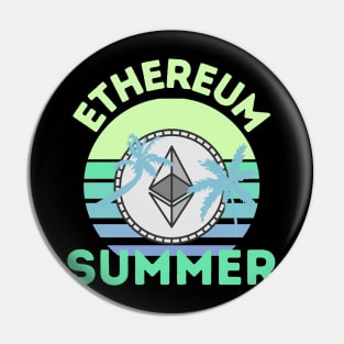 Ethereum Summer Retro Sunset Pin