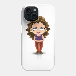 beautiful girl cartoon character for young kids Phone Case