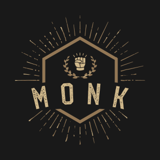 Monk Character Class Tabletop Roleplaying RPG Gaming Addict T-Shirt