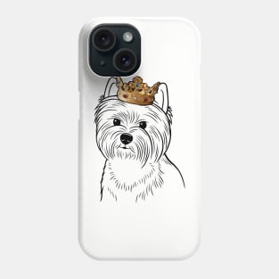 West Highland White Terrier Westie Dog King Queen Wearing Crown Phone Case