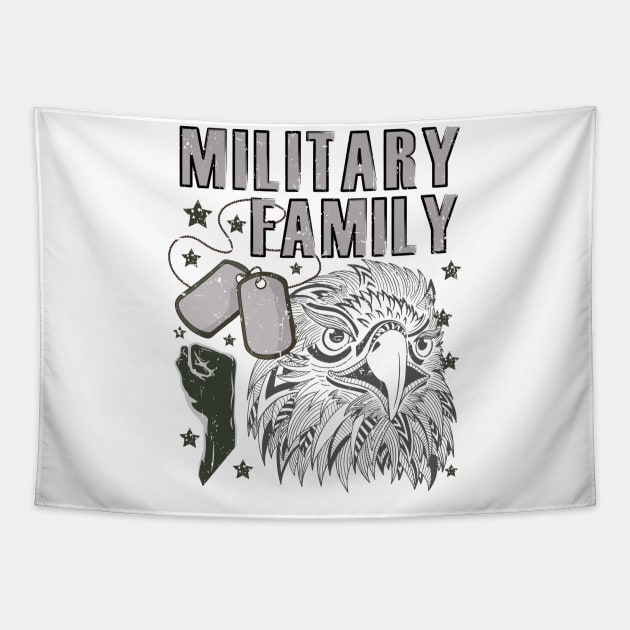 National Military Family Month for Proud Strong United Hero Tapestry by alcoshirts