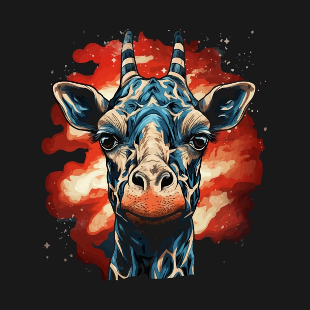 Patriotic Giraffe by JH Mart