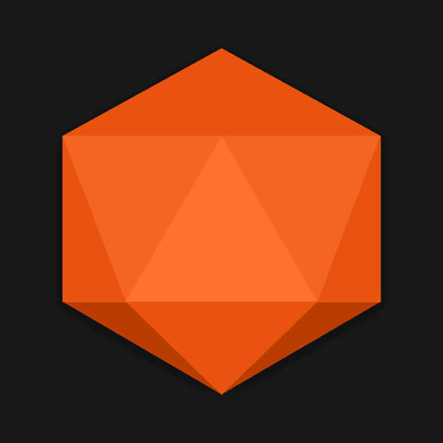 Flat Design D20 (orange) by RehdPanda