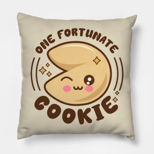 One Fortunate Cookie Cute Kawaii Bakery Pillow