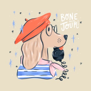 Bone Jour French Dog T-Shirt