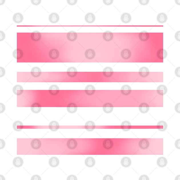 Pink Watercolour Stripes by VictoriaLehnard