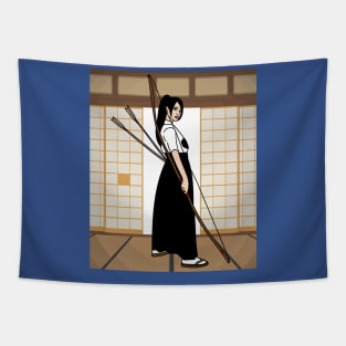 Archery With A Bow And Arrow Tapestry