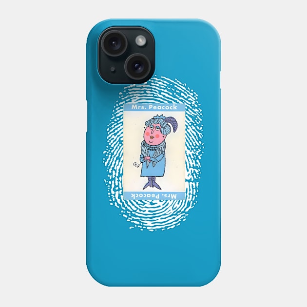 Mrs Peacock from the Game of Clue Phone Case by Desert Owl Designs