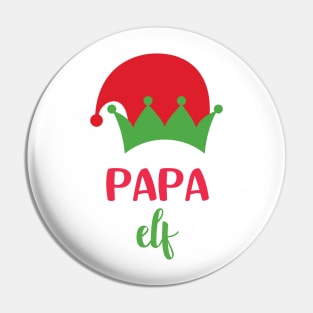 Papa Elf - Fun Family Christmas Design Pin