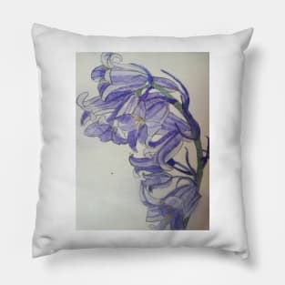 Bluebells watercolour painting Pillow