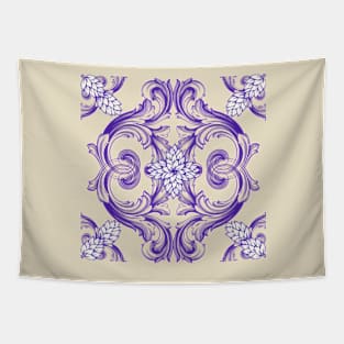 PURPLE ORNAMENTAL DAMASK VINTAGE PATTERN COMFORTER PHONE CASES STICKERS AND MORE | DECOR IDEAS Tapestry