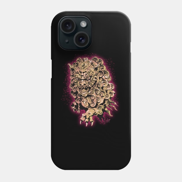 Golden Fu Dog Phone Case by B.ShoresArtwork