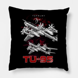 Tupolev TU-95 Heavy Russian Bomber Aircraft Pillow