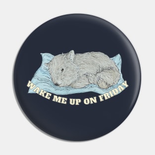 Sleeping wombat Pin