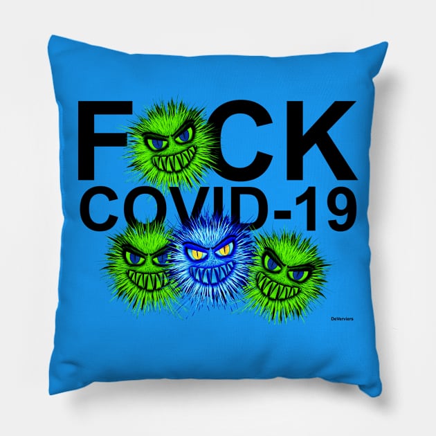 F*ck Covid-19 Pillow by DeVerviers