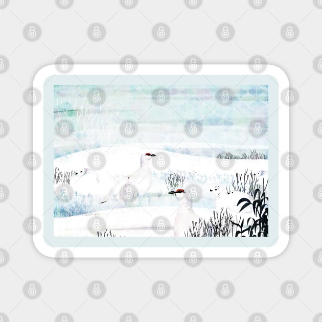 Winter birds Magnet by KatherineBlowerDesigns