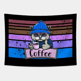 Coffee Cat Tapestry