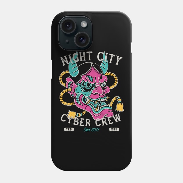 Night City Cyber Crew - Cyberpunk Traditional Tattoo Phone Case by Nemons