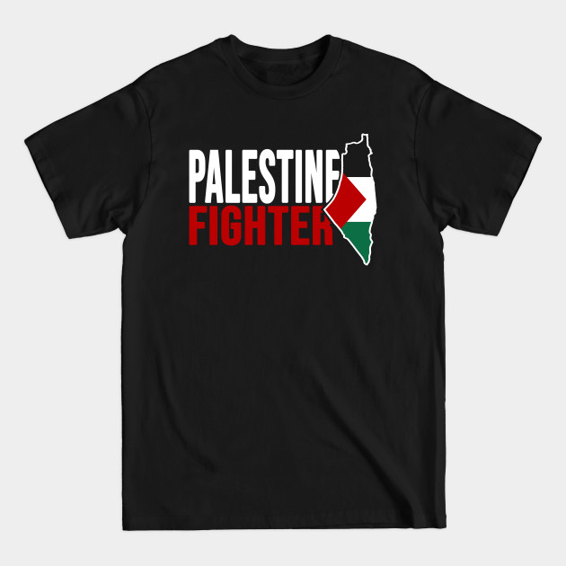 Disover Palestine Fighter, Free Gaza, Palestina Map, Palestine - Palestine - T-Shirt