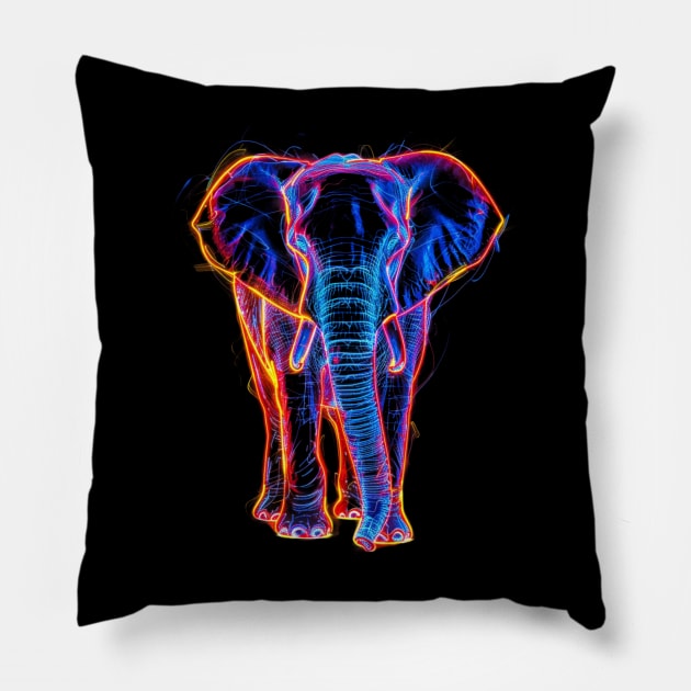 Elephant Habitat Restoration Pillow by Merle Huisman