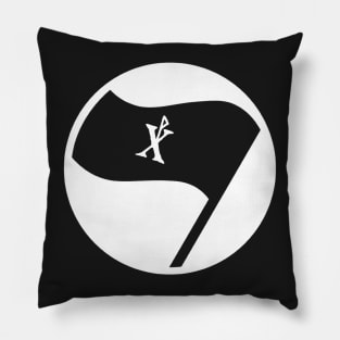 Christian Flag Black Chi Rho Antifa Pillow