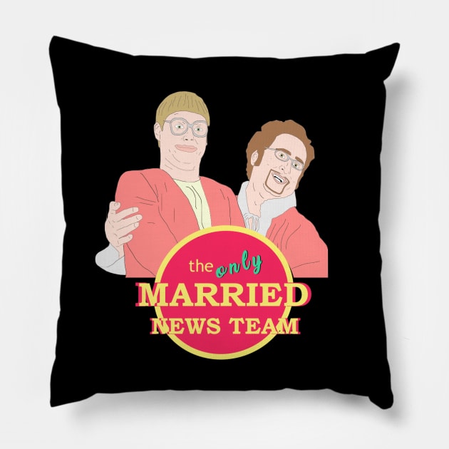 Jan & Wayne Skyler Pillow by VideoNasties