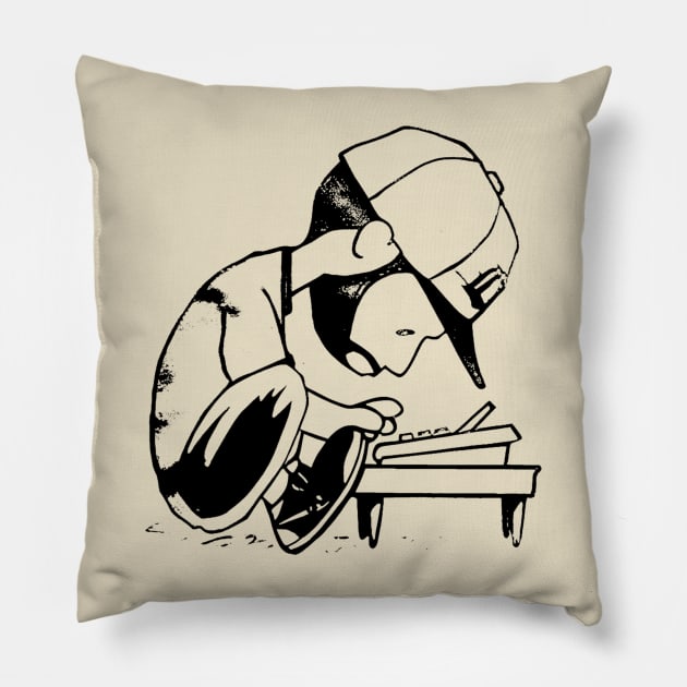 J Dilla Sketch Pillow by Olenyambutgawe