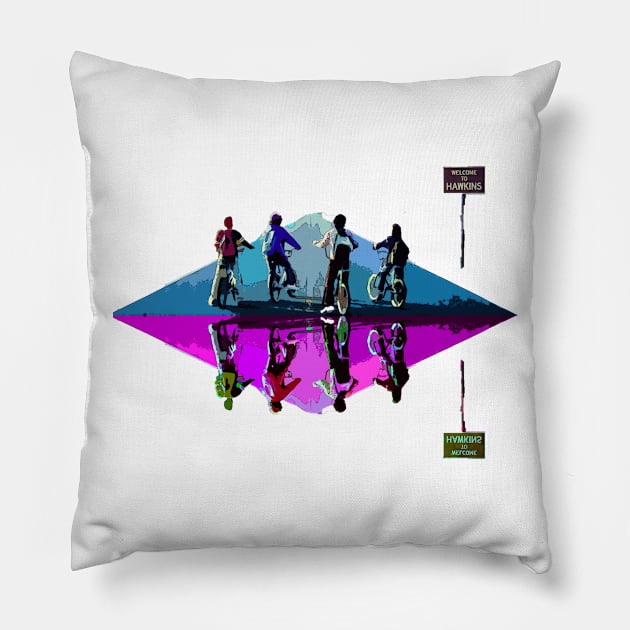 Stranger Things|Netflix|Hawkins|Upside Down Pillow by Rivenfalls