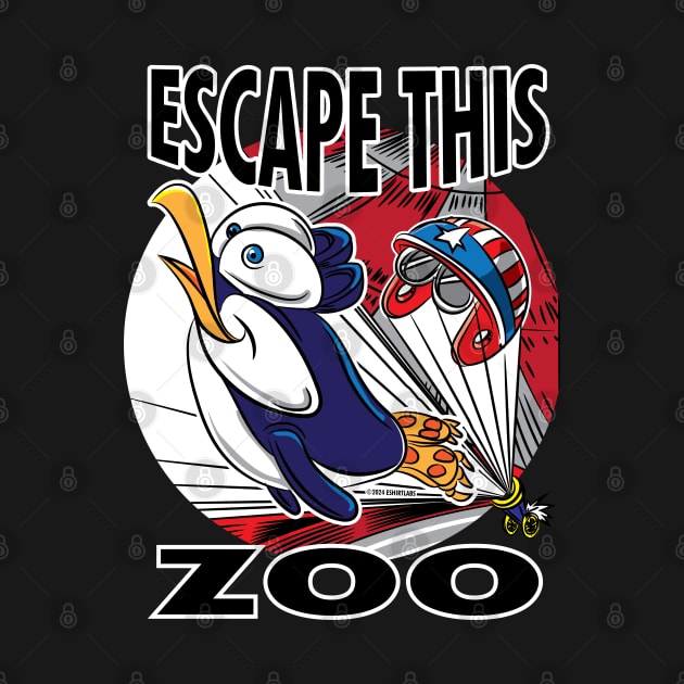 Penguin Escape This Zoo by eShirtLabs