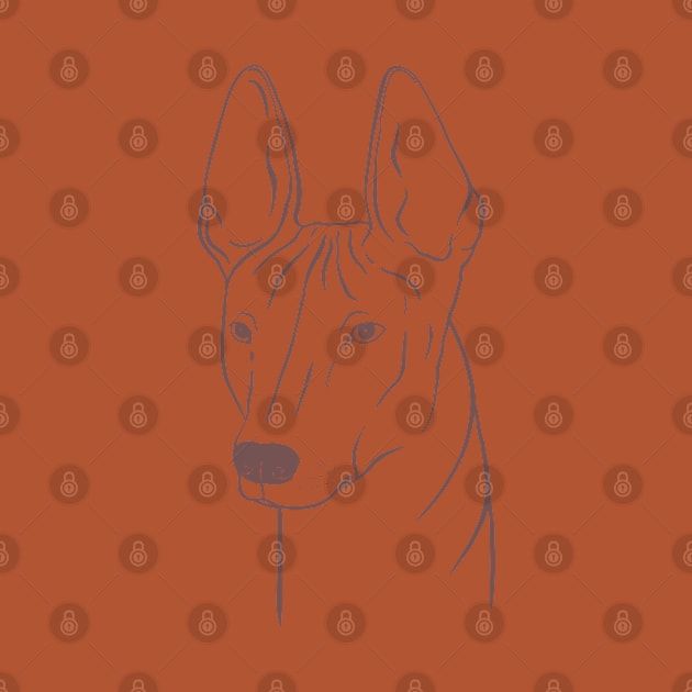 Xoloitzcuintli (Light Blue and Taupe) by illucalliart