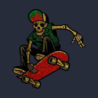 Skateboarding Skeleton Roller Skate Fans Gift T-Shirt