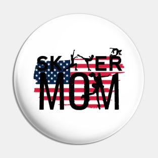 American Figure Skating Mom Pin