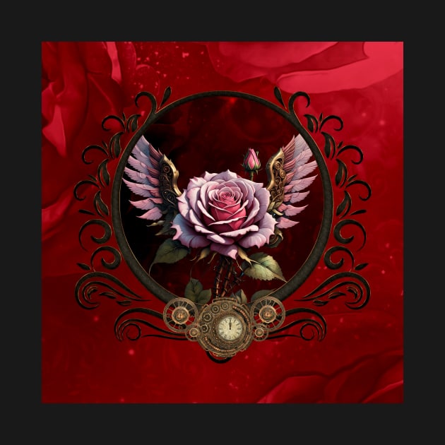 Wonderful steampunk rose with wings. by Nicky2342