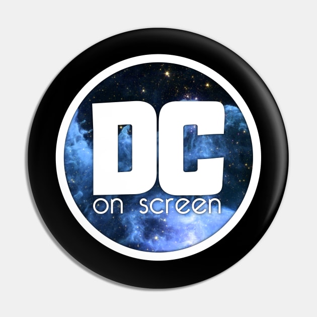 DC on SCREEN Podcast Logo (Blue Nebula Circle) Pin by DC on SCREEN