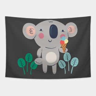 Ice cream koala Tapestry