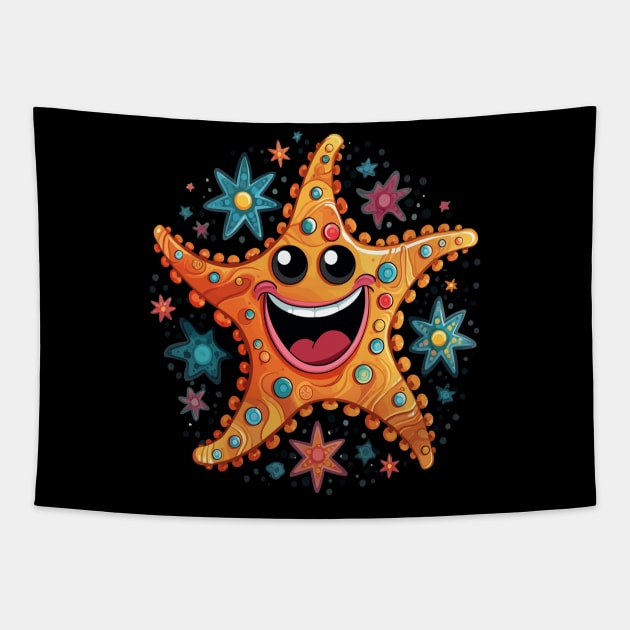 Starfish Smiling Tapestry by JH Mart