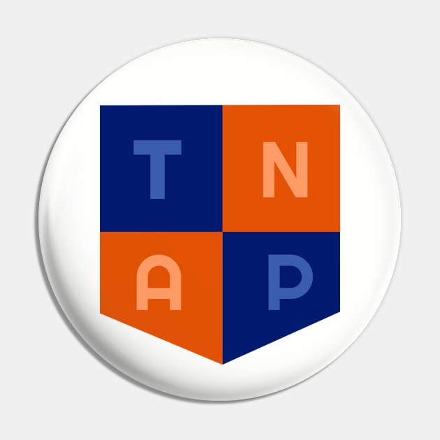 TNAP Orange and Blue Shield Icon (Small) Pin by The Nerd Academy Student Store