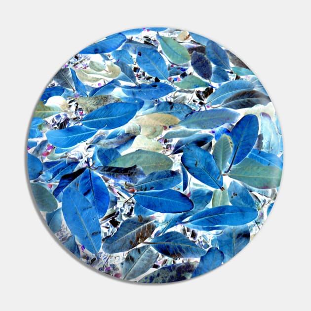 Blue Leaf Abstract Pin by soitwouldseem