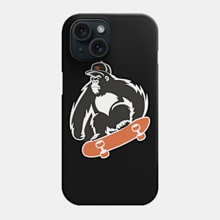 Skateboard Skateboarder Skater Gorilla Monkey Animal Phone Case