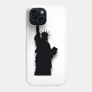 Statue of Liberty Silhouette Peace Sign Phone Case