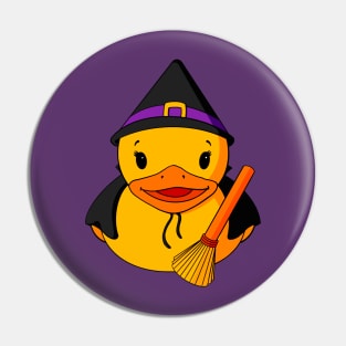 Witch Rubber Duck Pin